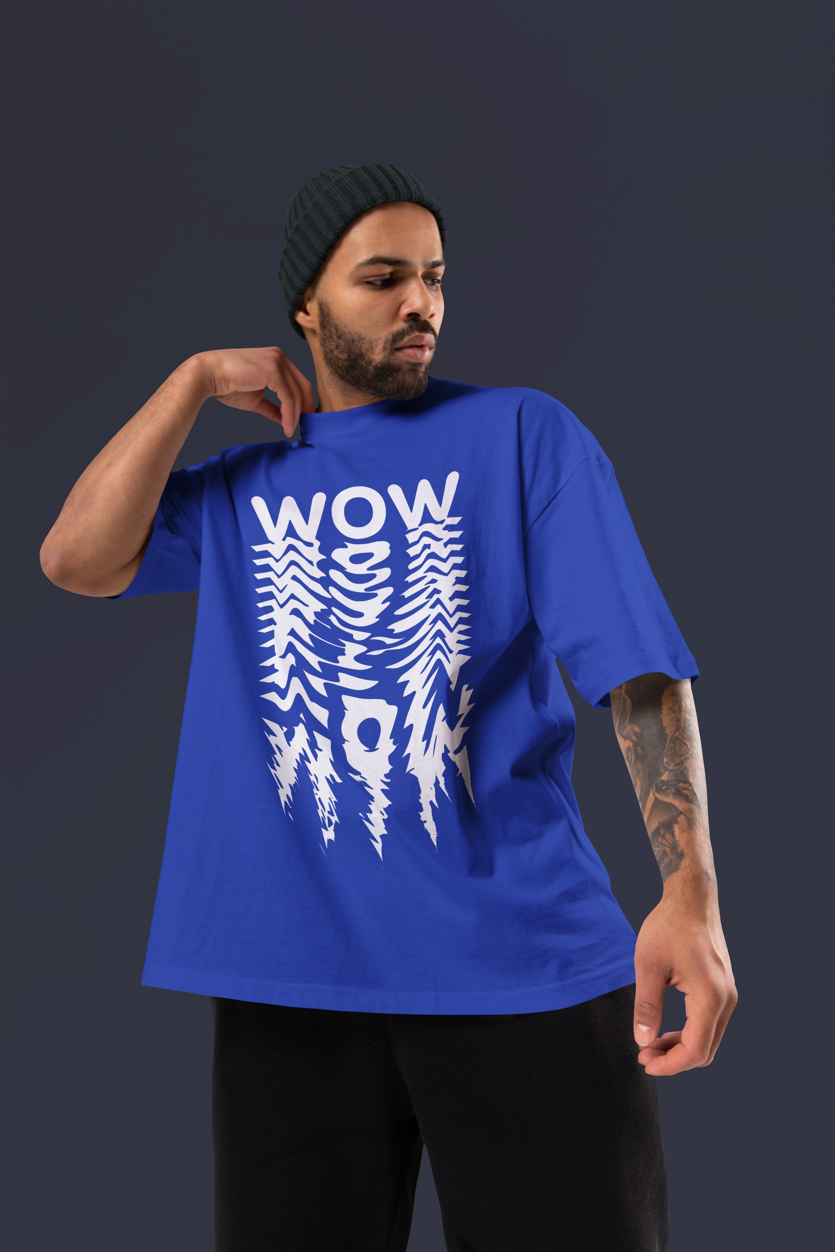 WOW Premium Oversize Tshirt (Royal Blue)